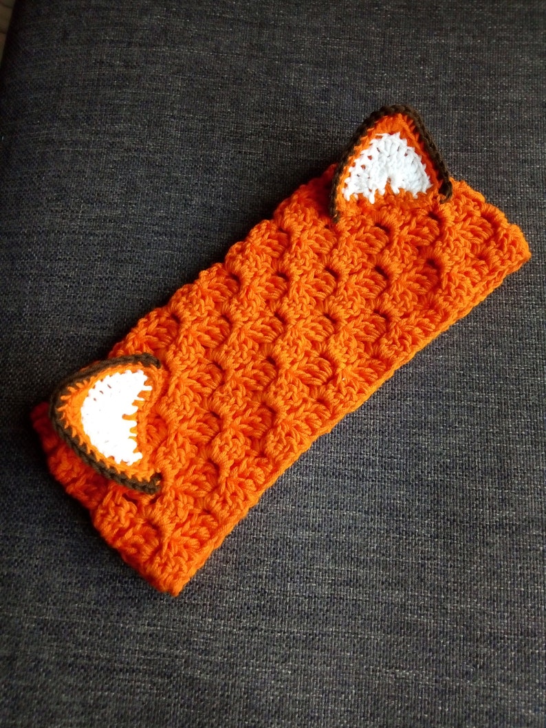 Crochet pattern Fox Ears cozy headband adult size | Etsy