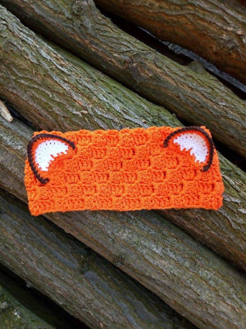 Crochet pattern Fox Ears cozy headband adult size | Etsy