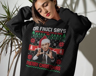DR FAUCI Ugly Christmas Sweater - Etsy