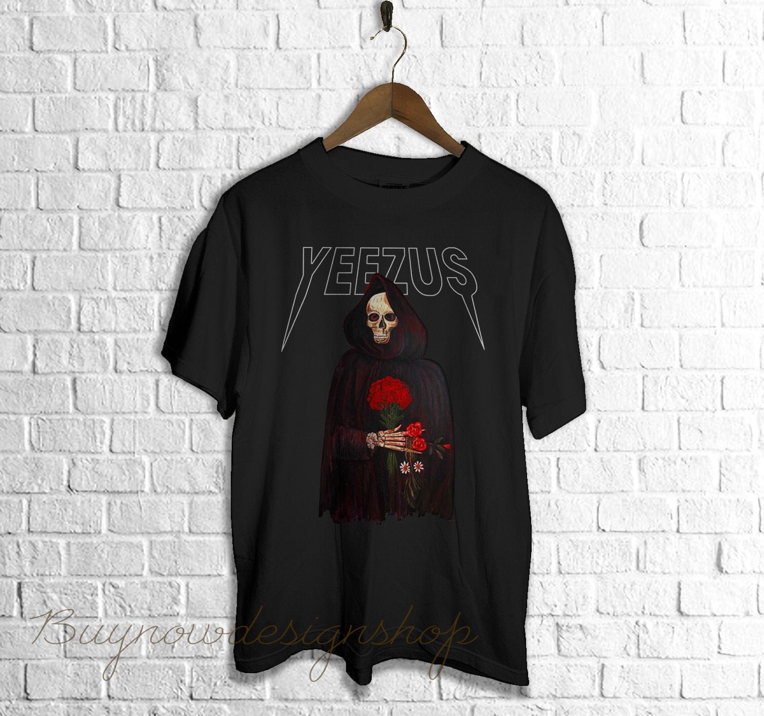 Yeezus T-Shirt Yeezus Tour Reaper Roses t shirt Yeezus - Etsy 日本