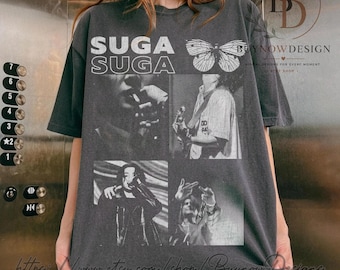 Limited Suga Min Yoongi 90s Bootleg Vintage T-Shirt, Suga Min Yoongi Kpop Streetwear Classic Tee, Gift For Women and Man Unisex T-Shirt BN01