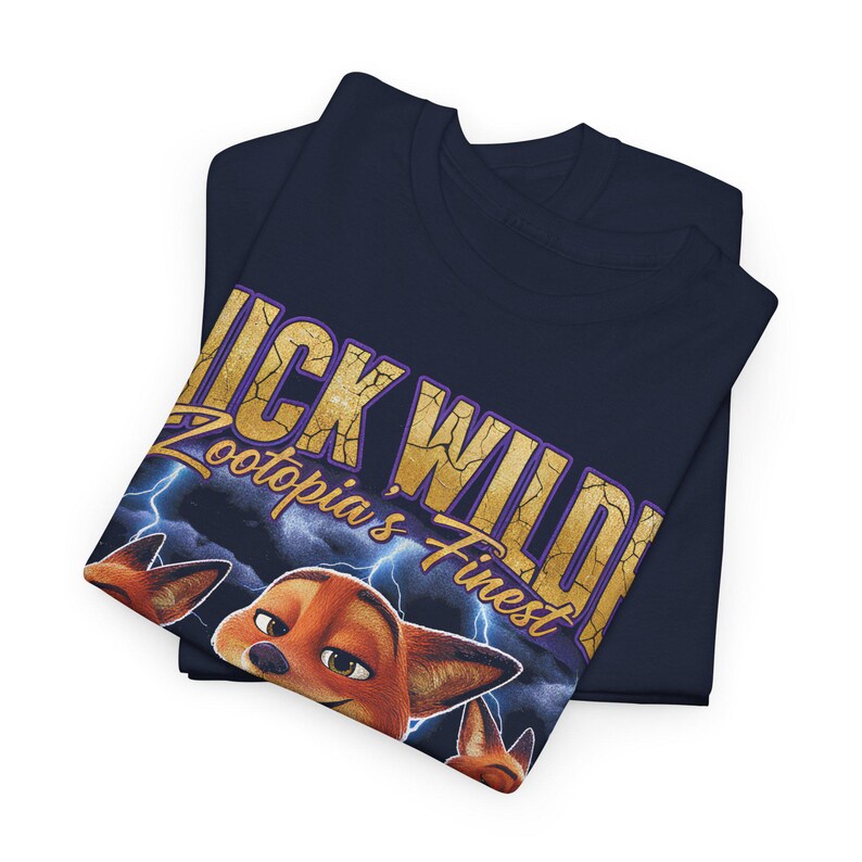 Nick Wilde Shirt, Vintage 90s Bootleg Rap Tee, Zootopia Fox T-Shirt, Retro Movie Merch, Funny Streetwear Graphic Tee, Gift for Him image 7