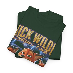 Nick Wilde Shirt, Vintage 90s Bootleg Rap Tee, Zootopia Fox T-Shirt, Retro Movie Merch, Funny Streetwear Graphic Tee, Gift for Him image 4