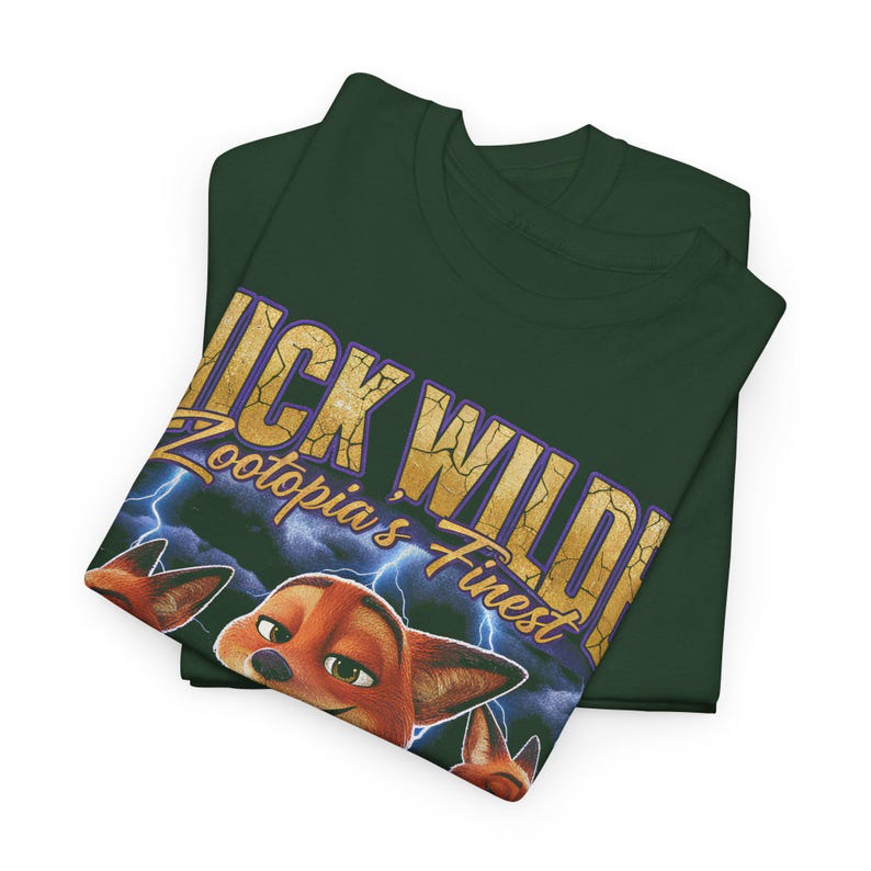 Nick Wilde Shirt, Vintage 90s Bootleg Rap Tee, Zootopia Fox T-Shirt, Retro Movie Merch, Funny Streetwear Graphic Tee, Gift for Him image 4