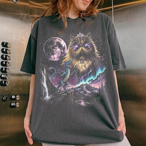 Vintage Princess Donut Tee, Comfort Colors Cat Shirt, Dungeon Crawler Carl Merch, Aesthetic Bookish Clothing, Geeky Cat Mom Gift