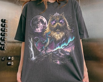 Vintage Princess Donut Tee, Comfort Colors Cat Shirt, Dungeon Crawler Carl Merch, Aesthetic Bookish Clothing, Geeky Cat Mom Gift