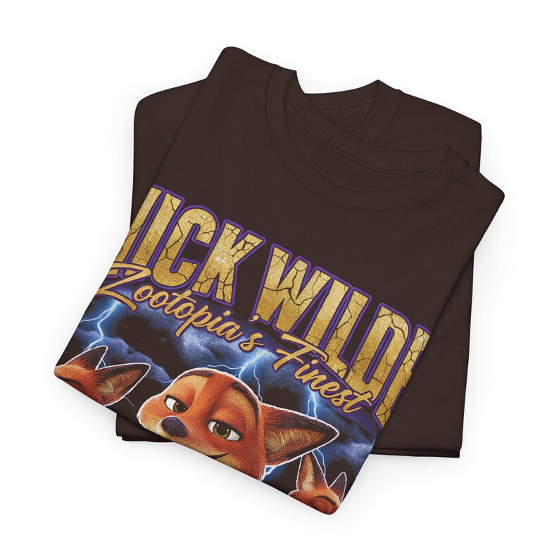Nick Wilde Shirt, Vintage 90s Bootleg Rap Tee, Zootopia Fox T-Shirt, Retro Movie Merch, Funny Streetwear Graphic Tee, Gift for Him image 3