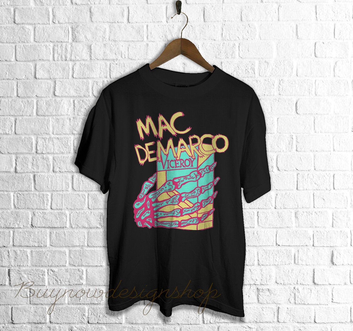 PANXUE Mac Demarco Mens Classic Short Sleeve t-Shirt Black PANXUE Mac Demarco Mens Classic Short Sleeve t-Shirt Black