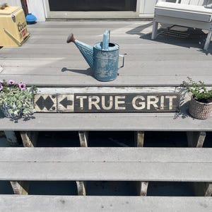 TRUE GRIT Double black diamond Rustic Wood Ski trail Sign from Waterville Valley, NH. (Free Shipping)