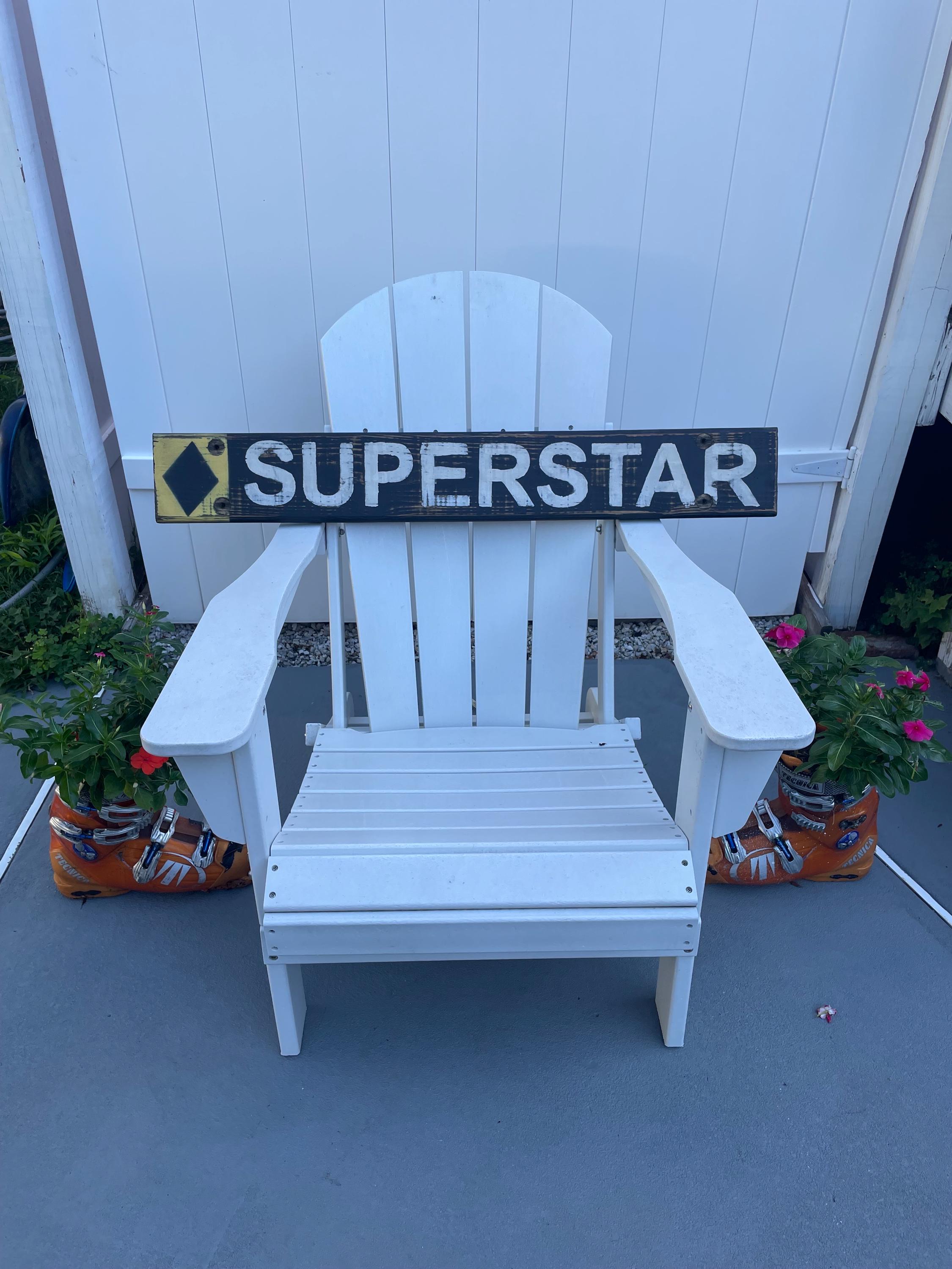 Rustic Wood Superstar Trail Sign, Killington Mountain Decor (41x5.5in ...