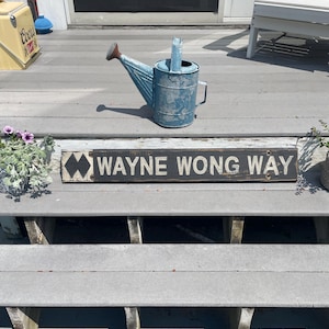 WANG WONG way Double black diamond Rustic Wood Ski trail Sign from Waterville Valley, NH. (Free Shipping)