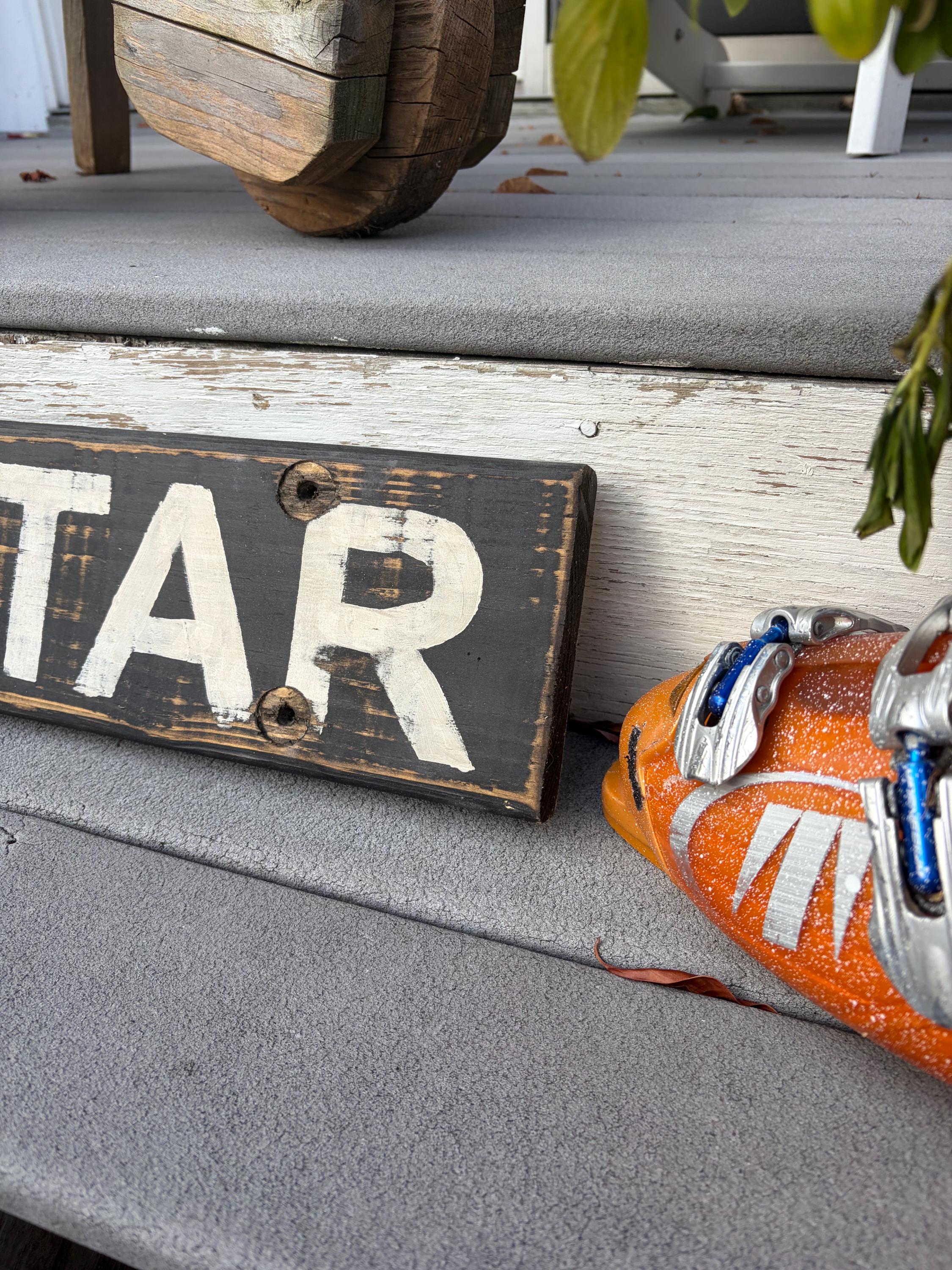 Rustic Wood Superstar Trail Sign, Killington Mountain Decor (41x5.5in ...