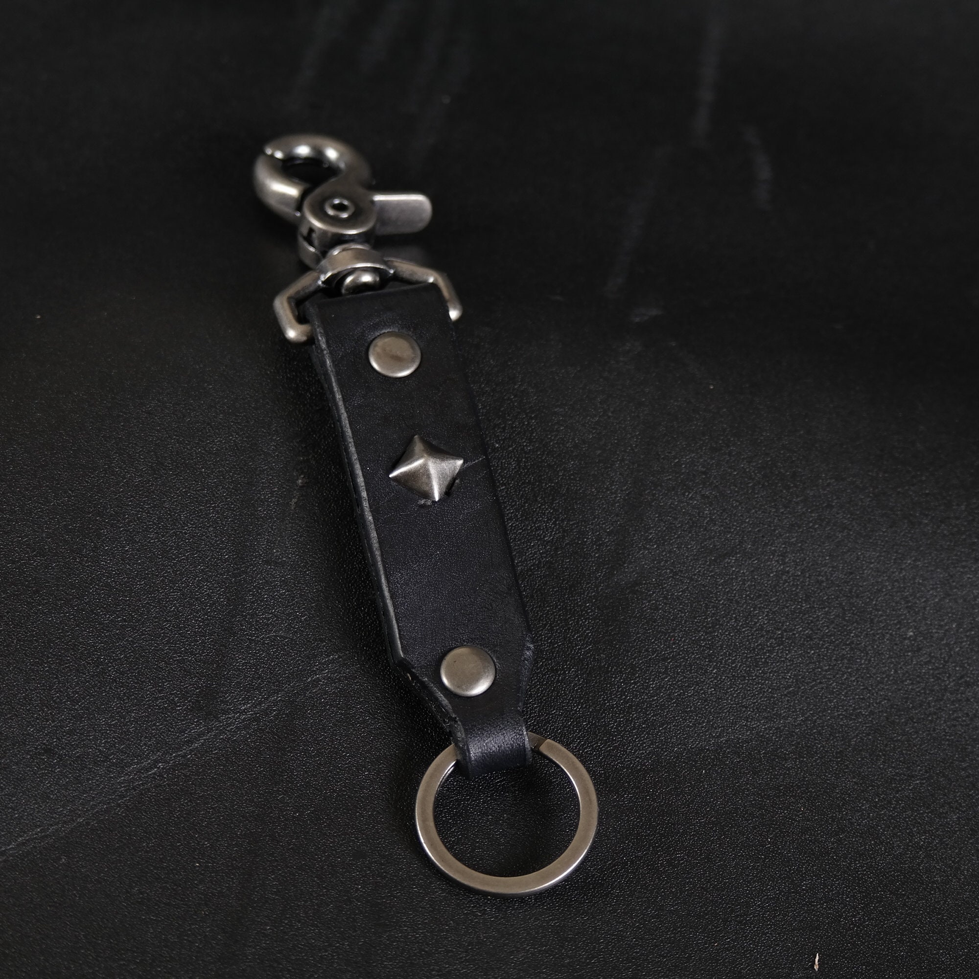 Keychain Leather Stud - Etsy Keychain Leather Stud - Etsy