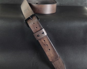 Leather Guitar Strap. Adjustable  Buckle. Slim. 2 inches wide. Antique BLACK