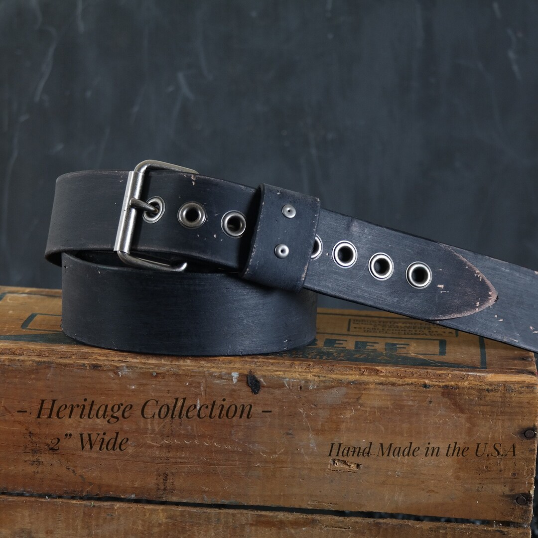 Rocker Style Aged Leather Guitar Strap. 2 Wide Adjustable. Etsy