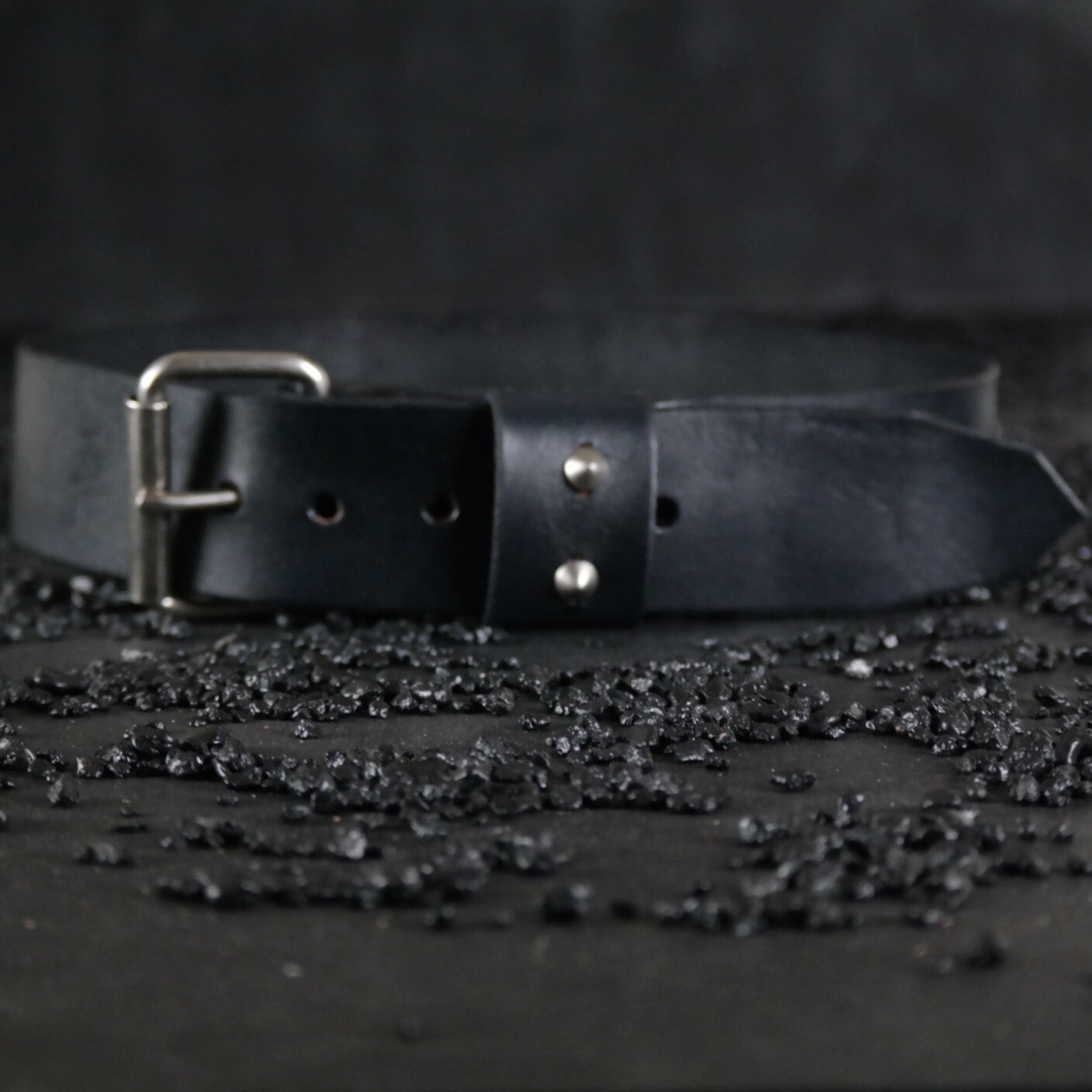 Custom Leather Belt . Handmade...with Studs..2 wide. BLACK Etsy