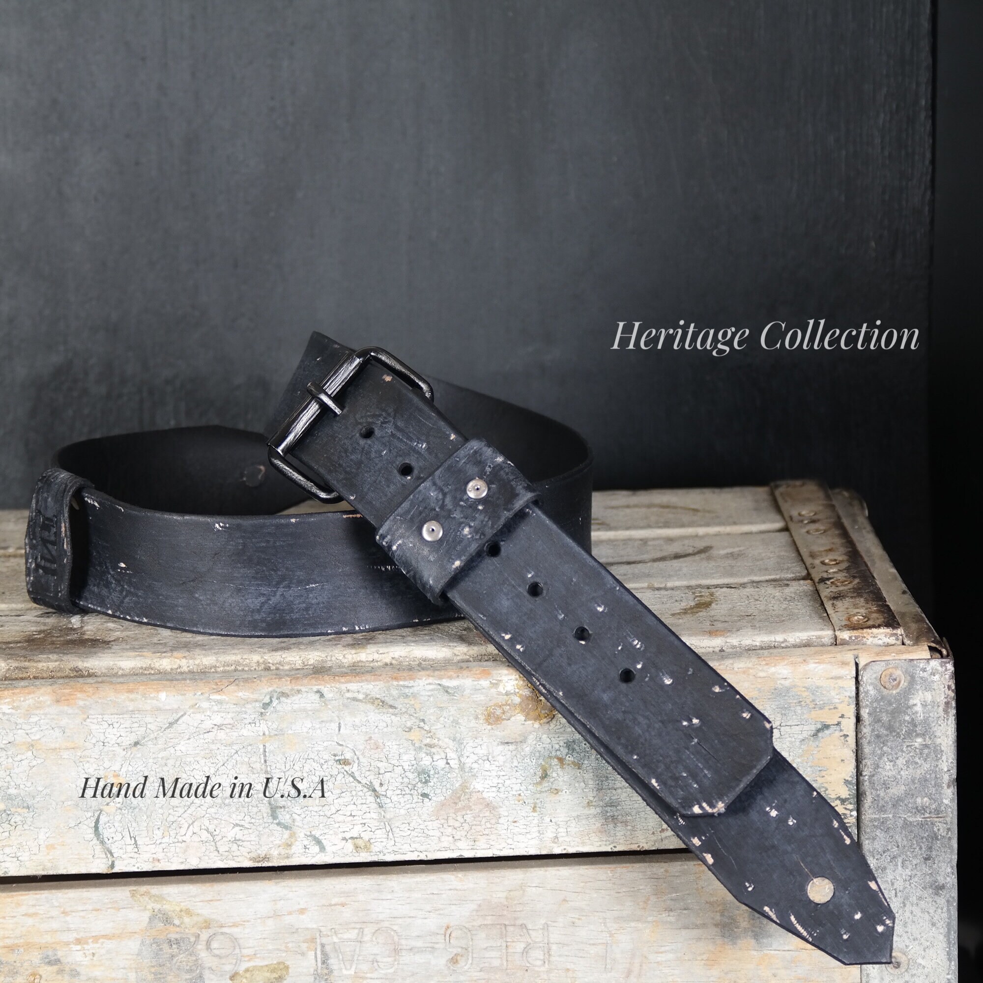 Aged Leather Guitar Strap. 2 Inches Wide. Adjustable Buckle. Etsy