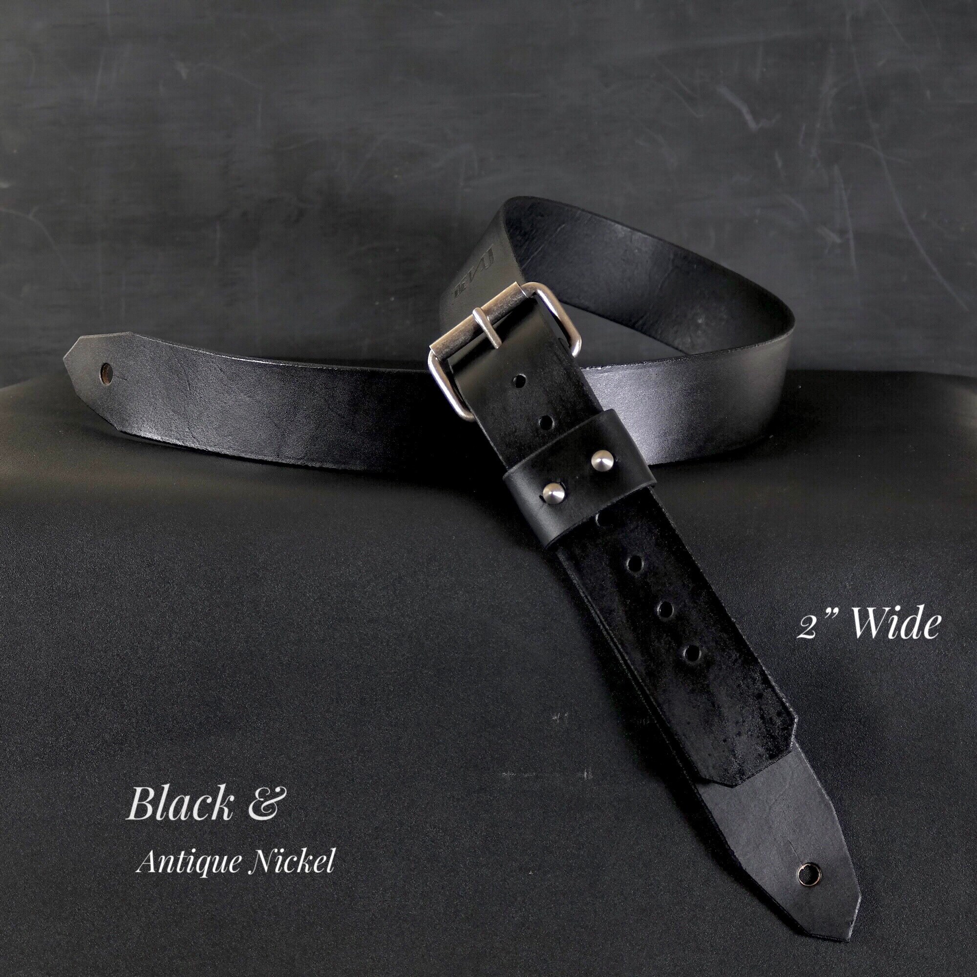 Custom Leather Guitar Strap. BUCKLE. Handmade. 2 Inches Wide. Etsy