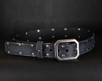 Vintage 90s Guess Black Leather Belt Sz M Made in USA  display picture 3