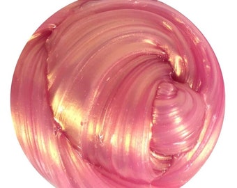 Rose gold Slime, pink metallic slime, pink gold slime, metallic slime, clear slime, slime, pigment slime, thick slime, clicky slime