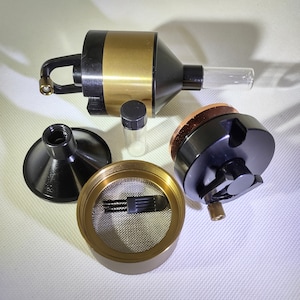 Molinillo de acero HD dorado y negro / Kit de molinillo profesional / Molinillo de hierbas y polvos / Único / Regalo