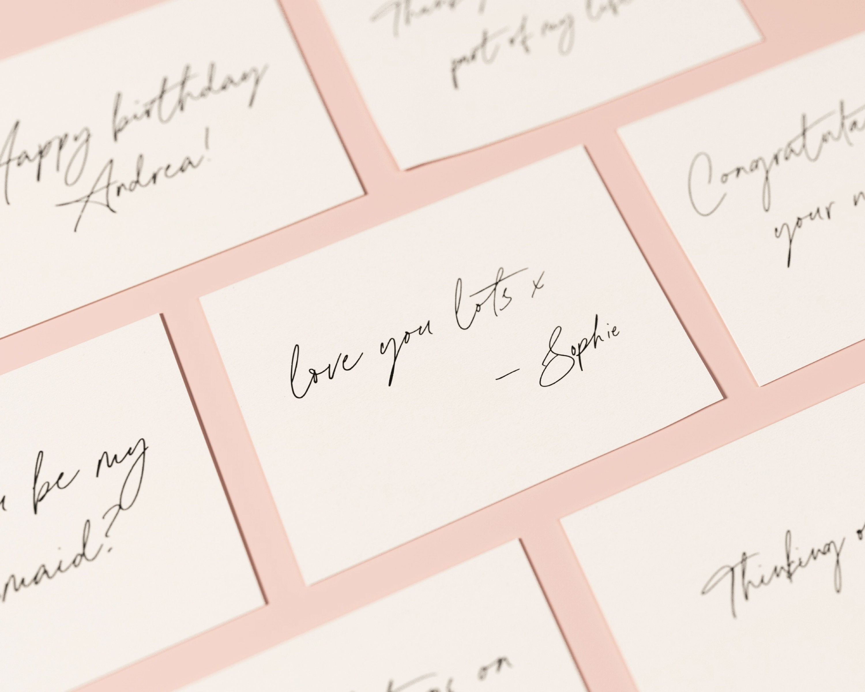 Custom Handwritten Style Note Card Letter for Valentines, Gifting ...