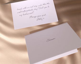 Handwritten Style Note Letter for Proposal, Bridesmaid, Maid of Honour, Valentines, Gifting, Thank you, Congratulations, Happy Birthday