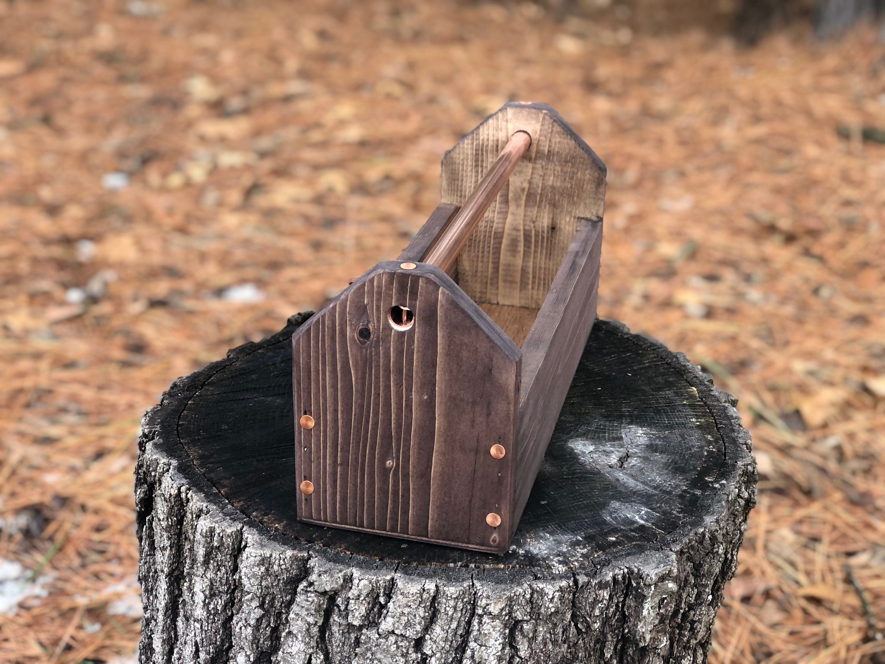Hand made old school tool box with copper handle Etsy