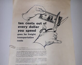 original Bangor and Aroostook advertising art