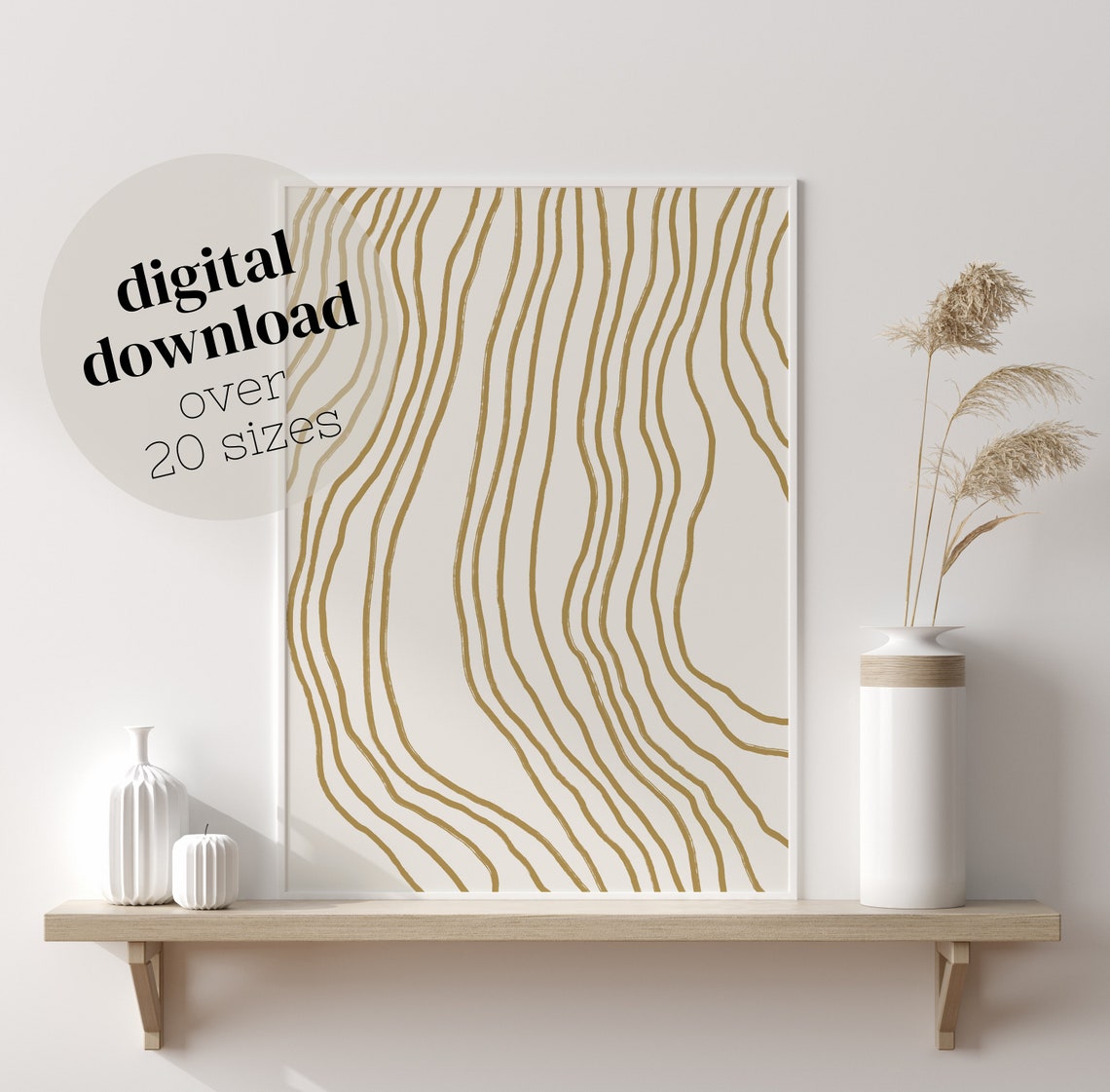 Geometric Line Wall Art. Printable Art / Downloadable Print / Etsy