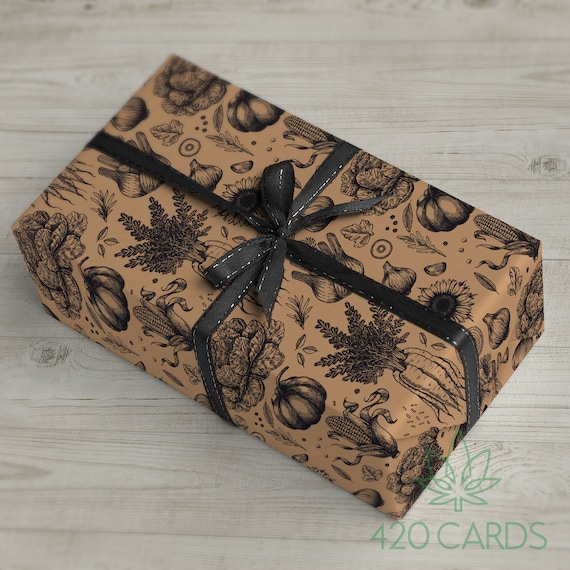 Gardening Allotment Vegetable Themed Birthday Anniversary Large Sheet of Wrapping paper Vegetarian Vegan Gift Wrap Christmas