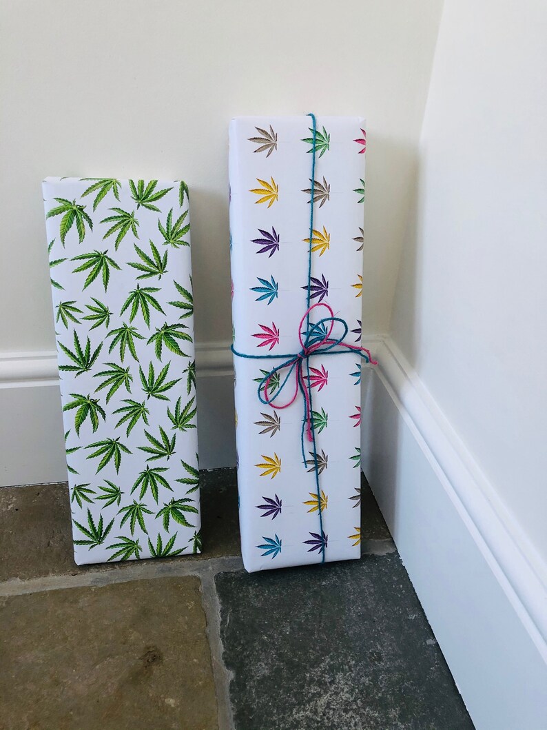 Illustrated Various designs Cannabis Wrapping Paper Marijuana | Etsy
