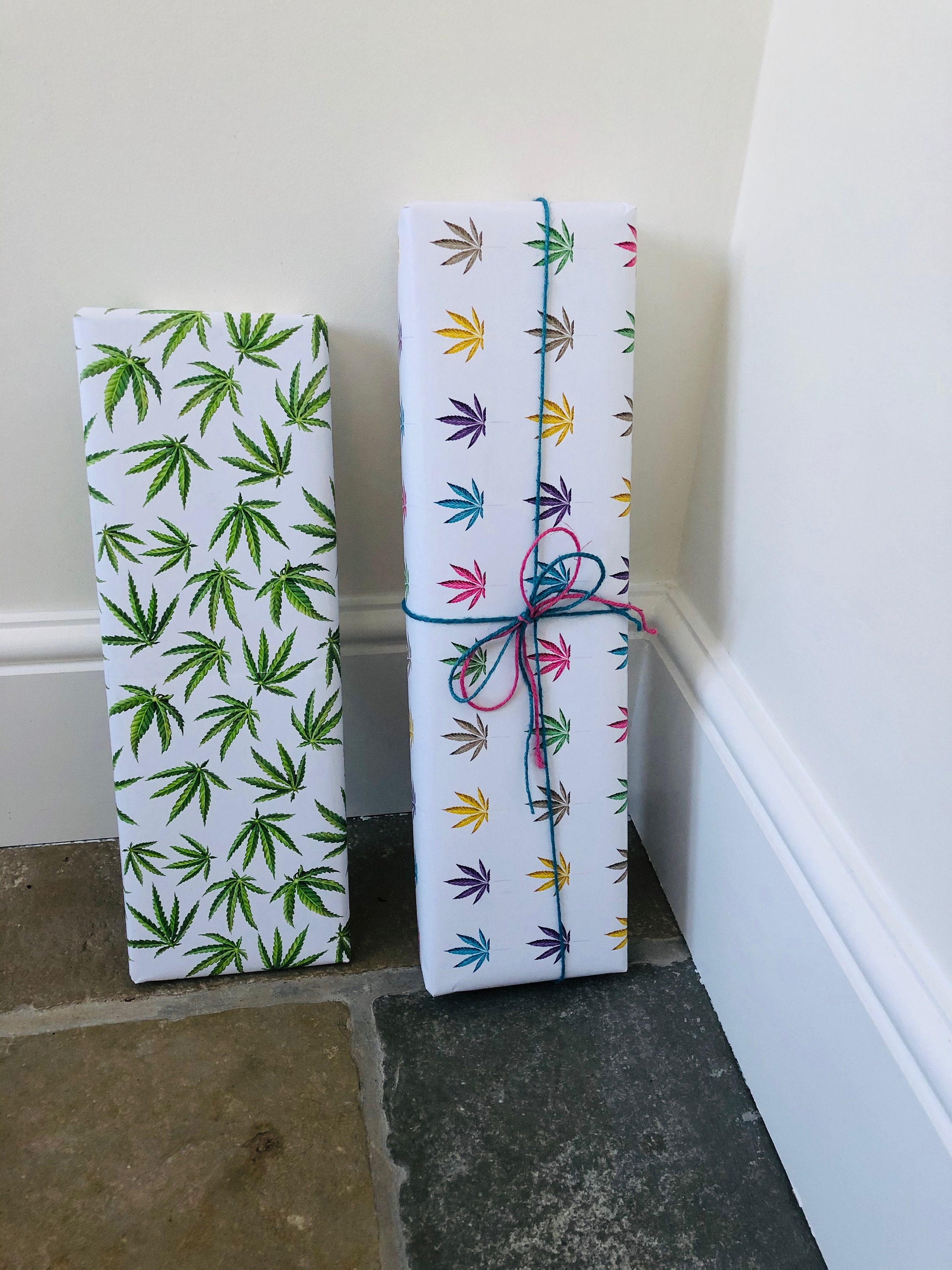 Illustrated Various designs Cannabis Wrapping Paper Marijuana | Etsy