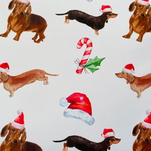 Dackel, Dashhound, Doxin, Doxie, Wiener Hund Geschenkverpackung Weihnachten Hand illustrierte Wurst Hund Wrapping Papier Limitierte Auflage