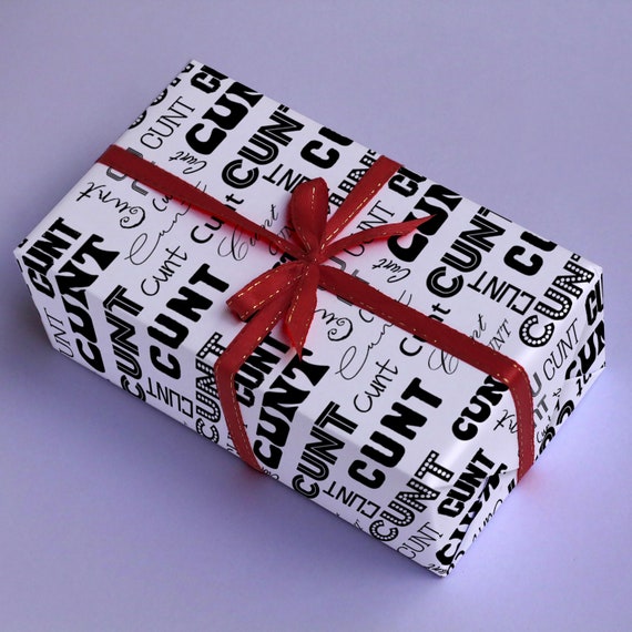 Cunt Swearing Wrapping paper Profanities Gift Wrap Birthday Present Anniversary Christmas  Offensive Inappropriate Funny Birthday Gift