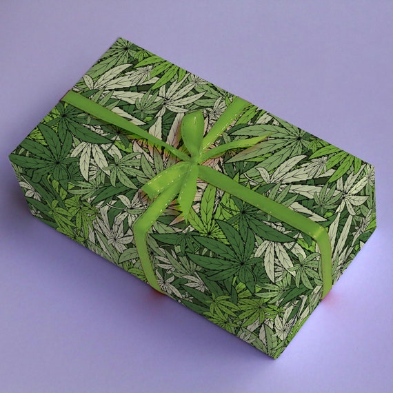 Cannabis Camouflage Wrapping Paper Marijuana Gift Wrap Grass Weed Gift Christmas Birthday Anniversary Present sheet stoner Scrapbooking