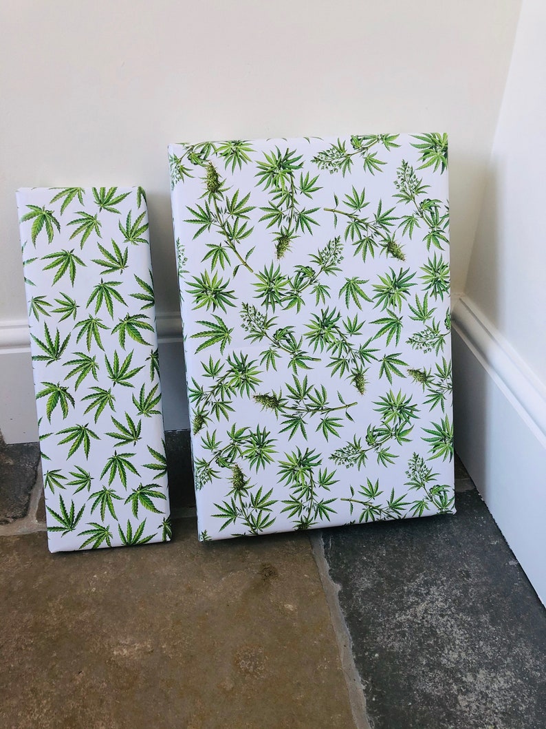 Illustrated Various designs Cannabis Wrapping Paper Marijuana | Etsy