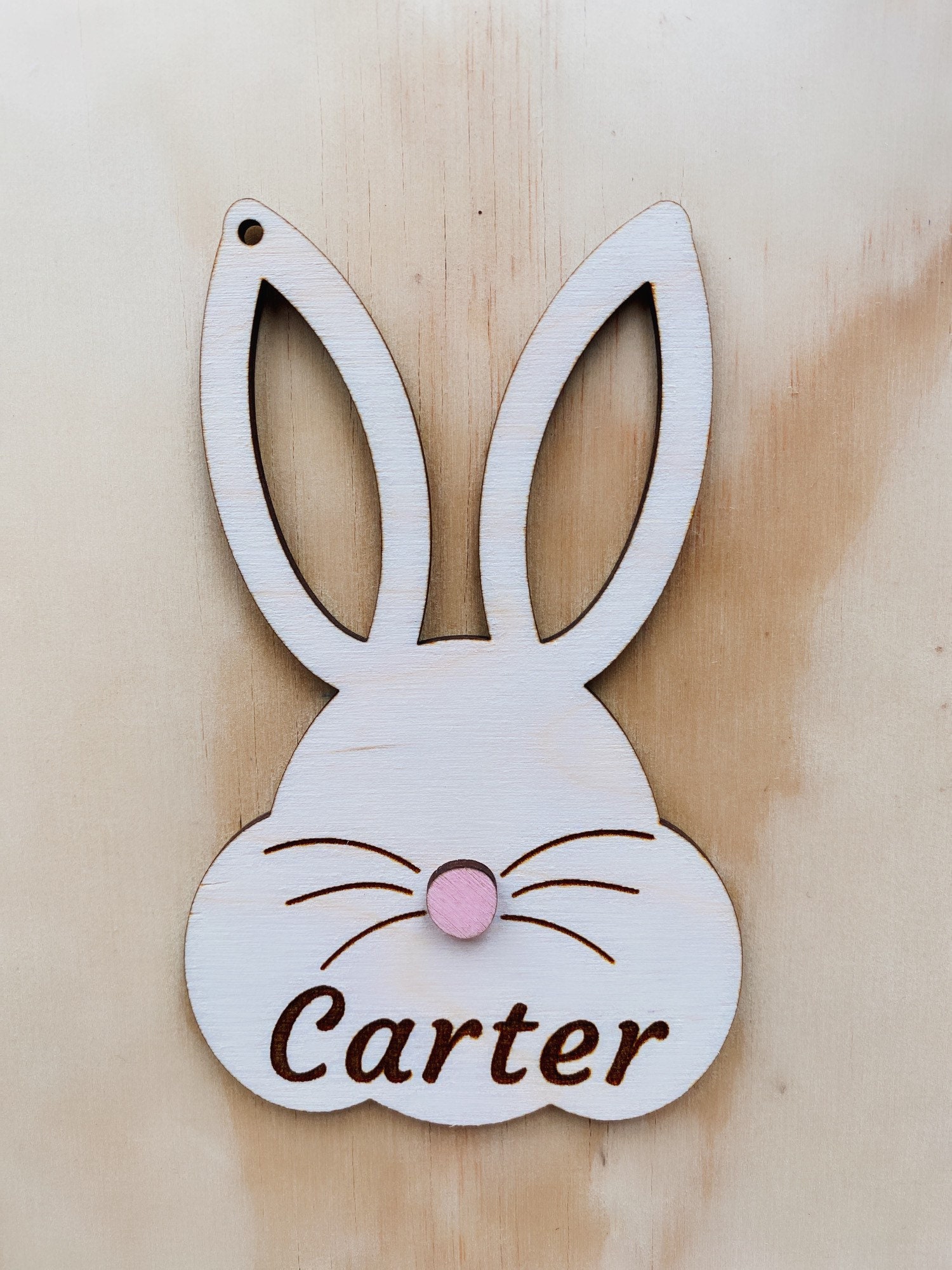 Etiquetas de regalo de conejo de Pascua de madera etiquetas | Etsy