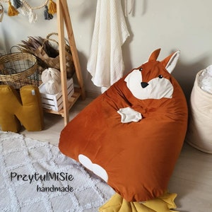 Pouf de sol, sac de siège pour enfants, coussin de sol, chaise sac, pouf pour animaux de compagnie pour se reposer, grand pouf pour enfants Cuivre