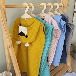 Badeponcho, Kinderponcho, Teddybärponcho, Badedecke, Kapuzenponcho, Baumwollponcho, Stranddecke mit Löchern