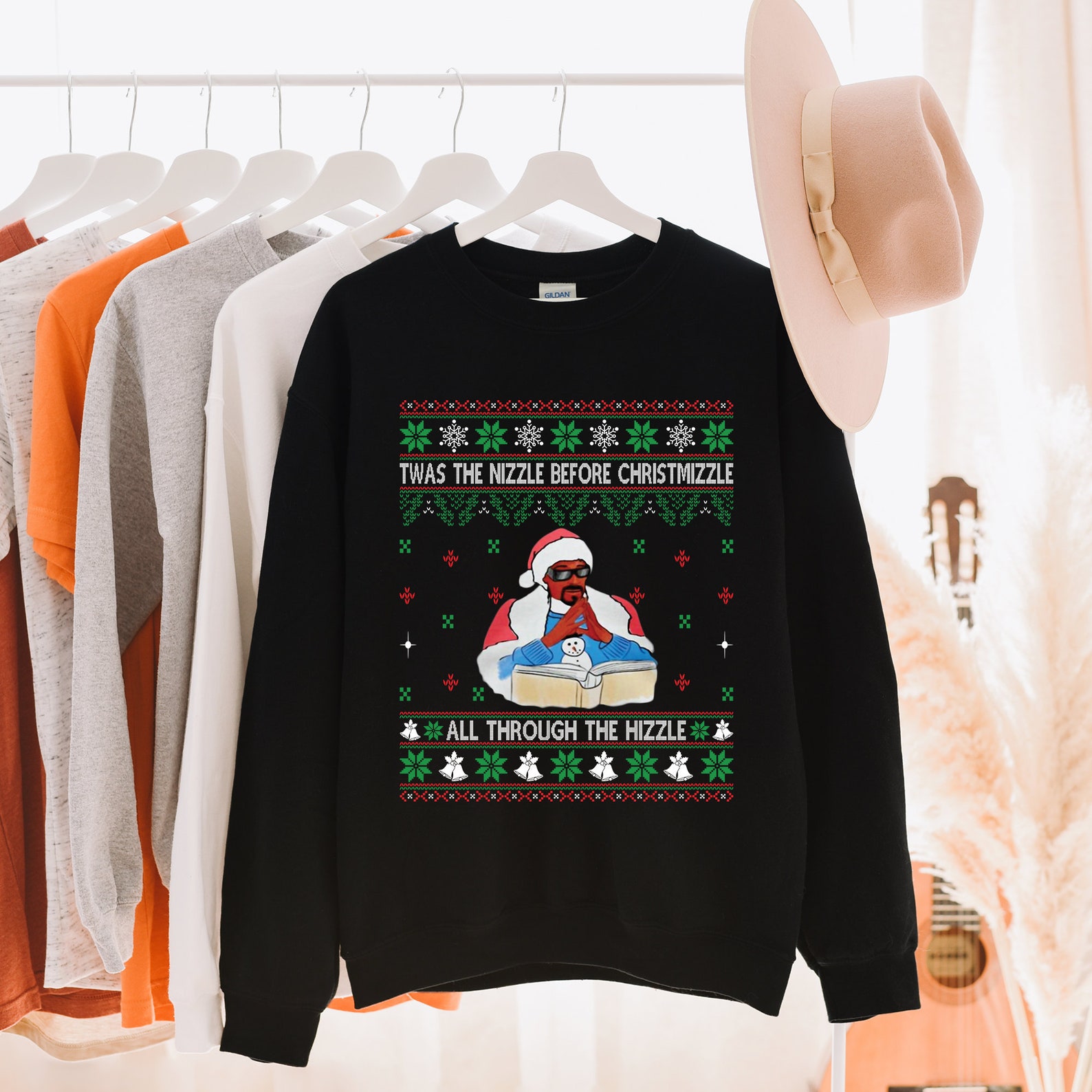 Snoop Dogg Christmas Sweatshirt Ugly Christmas Sweater Funny Etsy