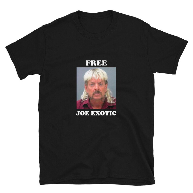 Free Joe Exotic Mugshot T Shirt Black Free the Tiger King Etsy