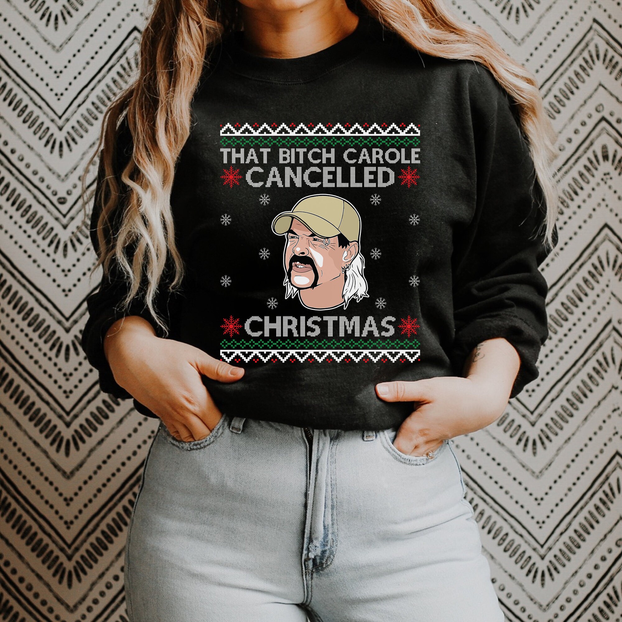 Joe Exotic Christmas Jumper Tiger King Christmas Jumper Sudadera divertida de Navidad Carole Baskin Jumper Sueter de Navidad Etsy Espana