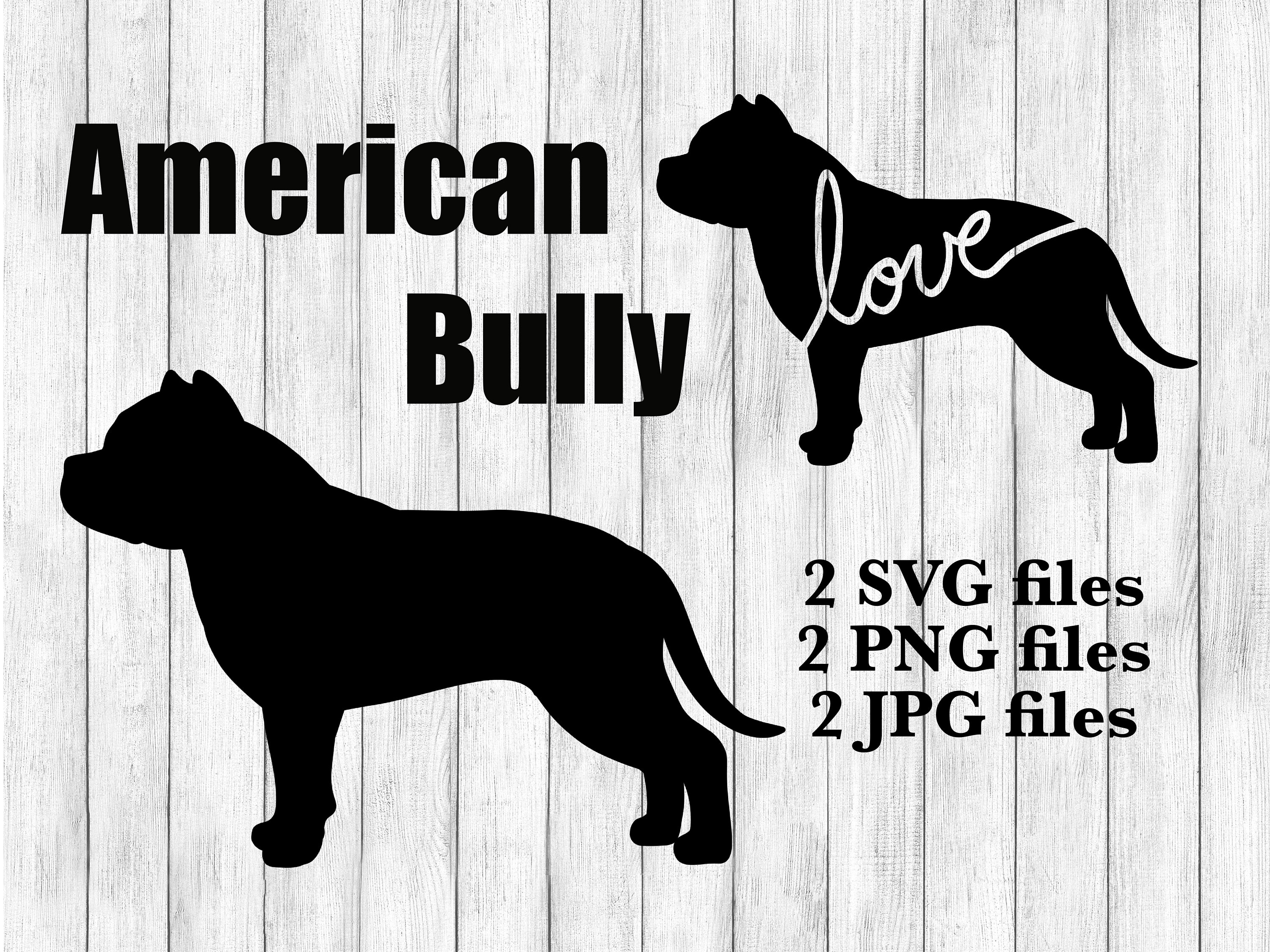 conservatief meditatie Getand American Bully XL Dog Breed Silhouette Cursive Love Canine Pet - Etsy