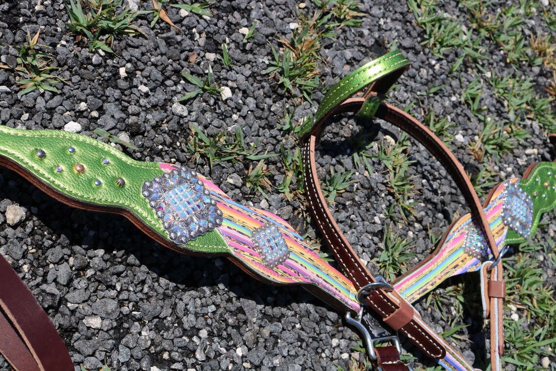 Serape Lime Green Tack Set Etsy