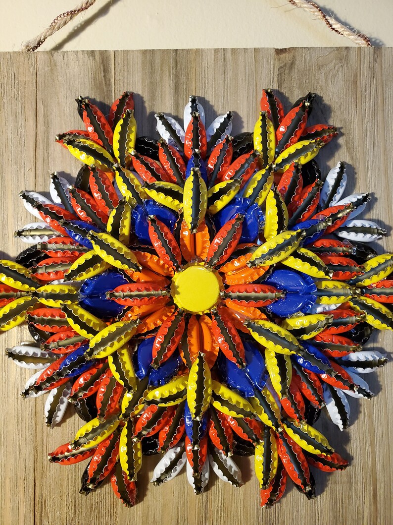 Bottle Cap Art Piece Etsy