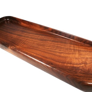 Single Piece Curly Walnut Rolling Tray