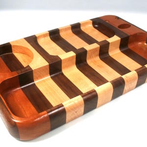 Multi Wood Compartmentalized Rolling Tray