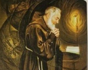 Padre Pio St. Pio of Pietrelcina 3rd class relic blessed holy prayer card size (2.50" x 3.75") #padrepio #padrepiorelic