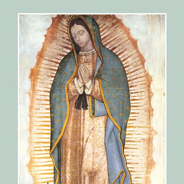 Virgin Mary of Guadalupe en español oración in Spanish prayer card #nuestrasenora #virginmary #oración #rezacatolica #catholic